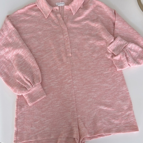 Lovers + Friends Revolve Julien Long Sleeve Shorts Romper Rose Pink Small - Picture 4 of 10